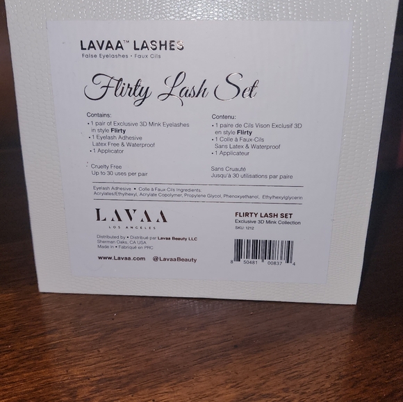 LAVAA Los Angeles Flirty Lash Set 3D Mink Lashes up to 30 wears per pair NWT - Picture 4 of 4